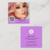 QR-code modern maakt kunstenaarsplein Busine Vierkante Visitekaartje (Voorkant / Achterkant)