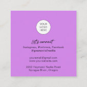 QR-code modern maakt kunstenaarsplein Busine Vierkante Visitekaartje (Achterkant)