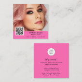 QR-code modern maakt kunstenaarsplein Busine Vierkante Visitekaartje (Voorkant / Achterkant)