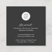 QR-code modern maakt kunstenaarsplein Busine Vierkante Visitekaartje (Achterkant)