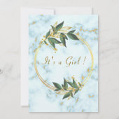 QR Code Modern Marmer Baby shower Uitnodiging (Achterkant)