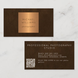 QR CODE modern metallic goudluxe professional Visitekaartje