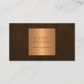 QR CODE modern metallic goudluxe professional Visitekaartje (Voorkant)