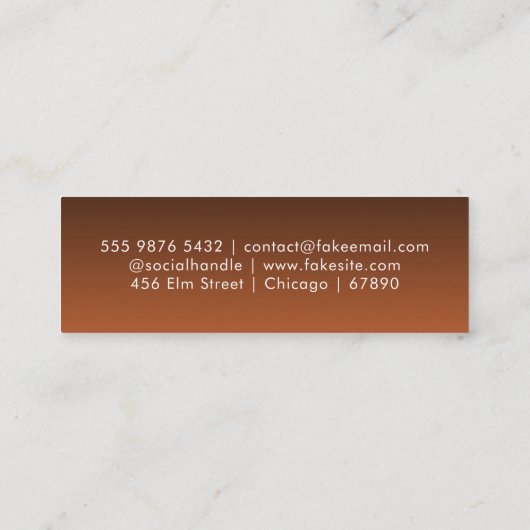 QR Code Modern Mini Business Card Mini Visitekaartje (Achterkant)