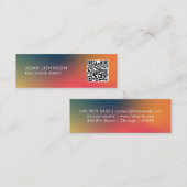 QR Code Modern Mini Business Card Visitekaartje (Voorkant / Achterkant)