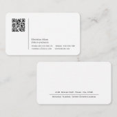 QR-code modern minimaal eenvoudig professioneel  Visitekaartje (Voorkant / Achterkant)