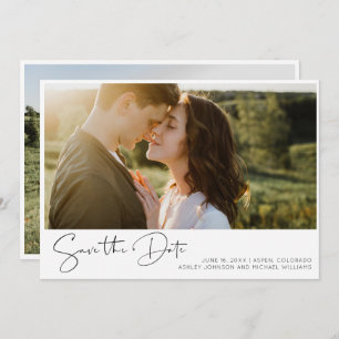 QR Code Modern Minimalist 2 foto Verloving Save The Date