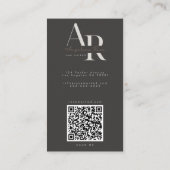 QR Code Modern Minimalist Business Cards Visitekaartje (Achterkant)