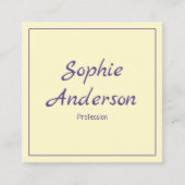 QR Code Modern Minimalist Professional Purple Vierkante Visitekaartje (Voorkant)