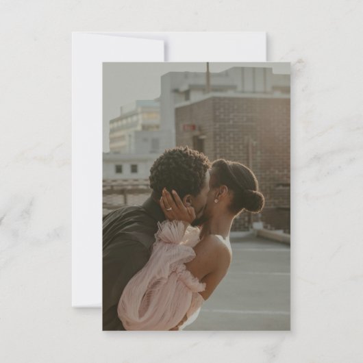 QR Code Modern Minimalistic Bright Copper Wedding RSVP Kaartje (Achterkant)