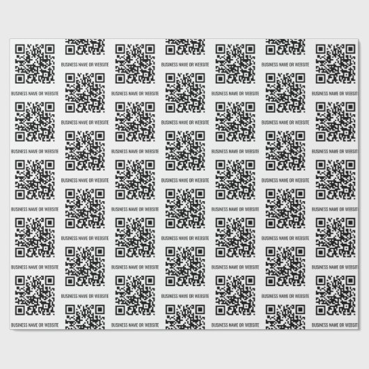QR-code Modern minimalistisch bedrijf Cadeaupapier (Vlak)