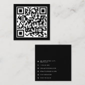 QR-code Modern minimalistisch bedrijf Contactkaartje (Voorkant / Achterkant)