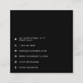 QR-code Modern minimalistisch bedrijf Contactkaartje (Achterkant)