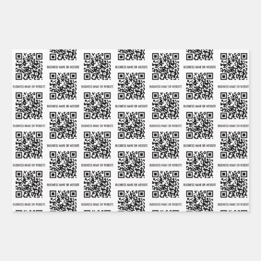 QR-code Modern minimalistisch bedrijf Inpakpapier Vel (Voorkant 2)
