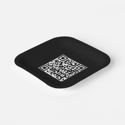 QR-code Modern minimalistisch bedrijf Papieren Bordje (Gebogen)