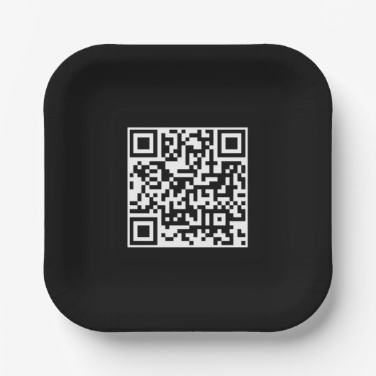 QR-code Modern minimalistisch bedrijf Papieren Bordje (Voorkant)
