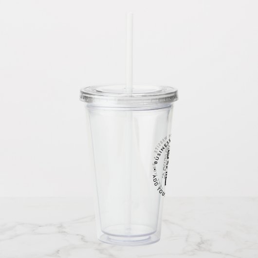 QR-code Modern minimalistisch, eenvoudig en eenvou Acryl Drinkbeker (Rechts)