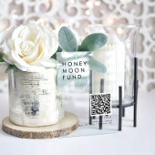 QR-code Modern Minimalistisch Honeymoon Fund Acryl Bord