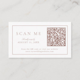 QR Code Modern Minimalistisch Monogram Stoffig Roo Informatiekaartje