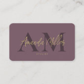 QR Code Modern Minimalistisch Monogram Verticaal P Visitekaartje (Voorkant)