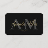 QR Code Modern Minimalistisch Monogram Verticaal Z Visitekaartje (Voorkant)