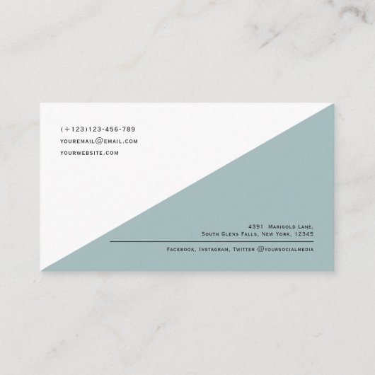 QR-code Modern minimalistisch Schone bedrijven Visitekaartje (Achterkant)