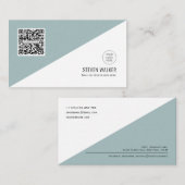 QR-code Modern minimalistisch Schone bedrijven Visitekaartje (Voorkant / Achterkant)