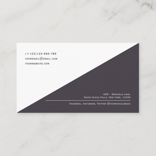 QR-code Modern minimalistisch Schone bedrijven Visitekaartje (Achterkant)