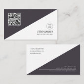 QR-code Modern minimalistisch Schone bedrijven Visitekaartje (Voorkant / Achterkant)