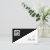 QR-code Modern minimalistisch Schone bedrijven Visitekaartje (Staand voorkant)