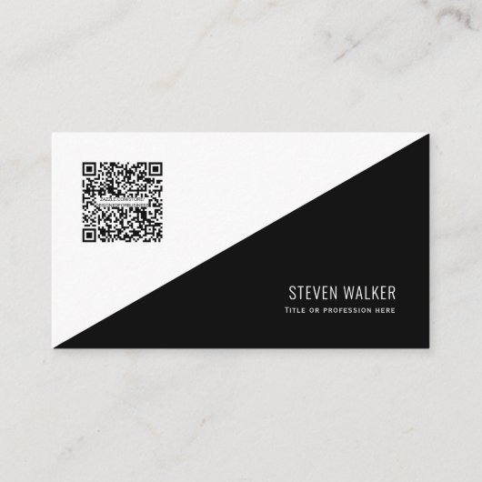 QR-code Modern minimalistisch Schone Professional  Visitekaartje (Voorkant)
