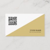 QR-code Modern minimalistisch Schone Professional  Visitekaartje (Voorkant)