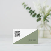 QR-code Modern minimalistisch Schone Professional  Visitekaartje (Staand voorkant)