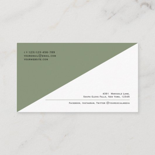 QR-code Modern minimalistisch Schone Professional  Visitekaartje (Achterkant)