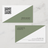 QR-code Modern minimalistisch Schone Professional Visitekaartje (Voorkant / Achterkant)