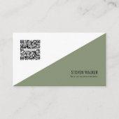 QR-code Modern minimalistisch Schone Professional  Visitekaartje (Voorkant)