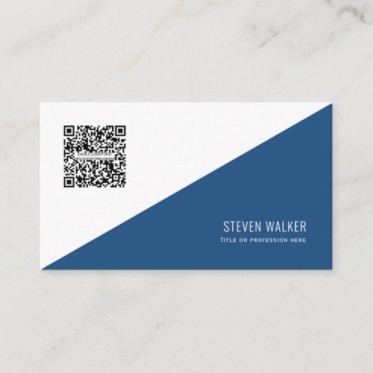 QR-code Modern minimalistisch Schone Professional  Visitekaartje (Voorkant)