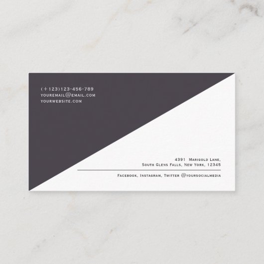 QR-code Modern minimalistisch Schone Professional  Visitekaartje (Achterkant)