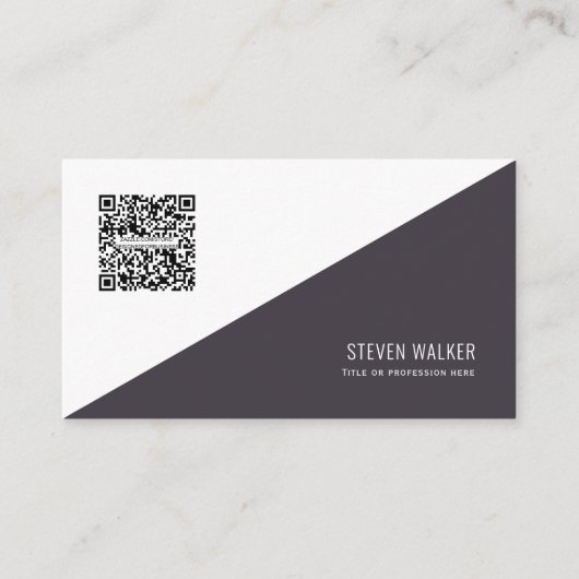 QR-code Modern minimalistisch Schone Professional  Visitekaartje (Voorkant)