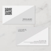 QR-code Modern minimalistisch Schone Professional Visitekaartje (Voorkant / Achterkant)