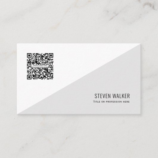 QR-code Modern minimalistisch Schone Professional Visitekaartje (Voorkant)