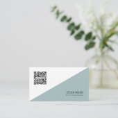 QR-code Modern minimalistisch Schone Professional  Visitekaartje (Staand voorkant)