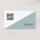 QR-code Modern minimalistisch Schone Professional  Visitekaartje (Voorkant)