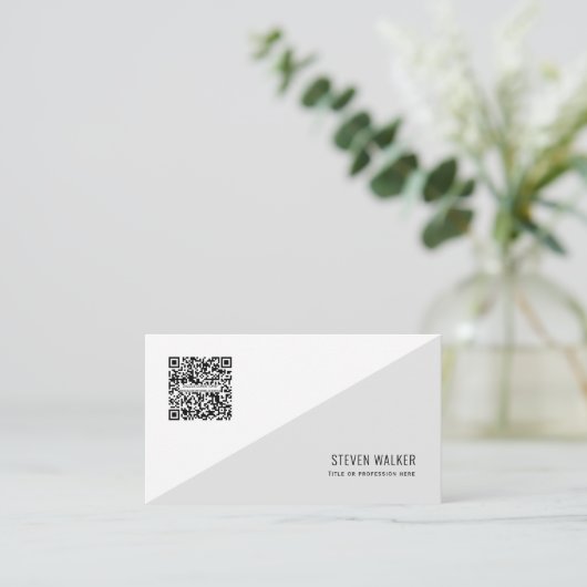 QR-code Modern minimalistisch Schone Professional  Visitekaartje (Staand voorkant)