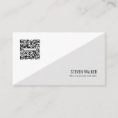 QR-code Modern minimalistisch Schone Professional  Visitekaartje (Voorkant)