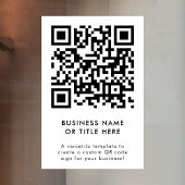QR Code | Modern Minimalistisch Schoon Eenvoudig W Raamsticker