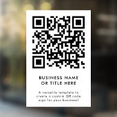 QR Code | Modern Minimalistisch Schoon Eenvoudig W Raamsticker