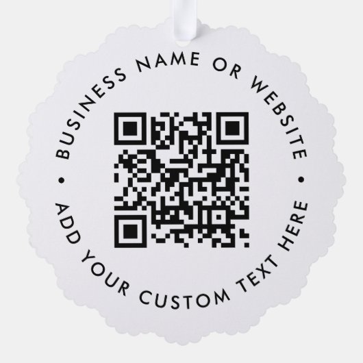 QR Code Modern Minimalistisch Schoon Eenvoudig Wit Ornament Kaart (Achterkant)