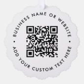 QR Code Modern Minimalistisch Schoon Eenvoudig Wit Ornament Kaart (Voorkant)