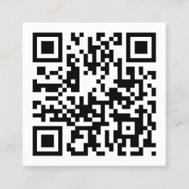 QR-code Modern minimalistisch Vierkante Visitekaartje